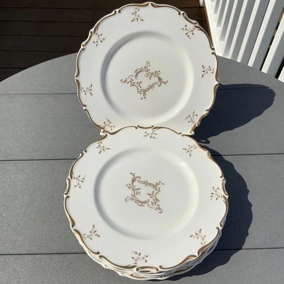 Vintage SET OF 6 Royal Doulton Monteigne 8 Inch Luncheon Plates - EXCEPTIONAL!